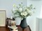 Silk Flowers with Stems for Tall Vase, Fake Flowers with White Peonies Poppies and Fake Greenery Stems mixed for Home Office Farmhouse Table Indoor Spring Decorations, Birthday Wedding Gift Decor